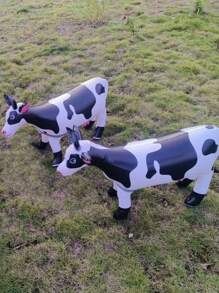 1/2 件大型充气奶牛充气农场动物模型，生日派对装饰充气动物礼物，适用于农场、生日、室内、户外派对道具、玩具和用品 - 牛 - 查看 7