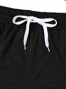 Manfinity Sport Corelite 男士几何印花背心和抽绳腰短裤运动套装