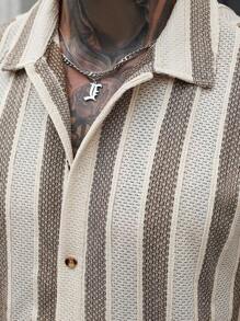 Manfinity CasualCool Men's Casual Striped Polo Collar Shirt