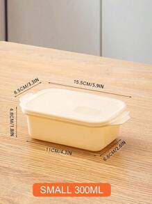 SHEIN 3个装米色和黑色食品储物盒，适用于冷冻和微波炉，三种尺寸：大号-1100毫升，中号-600毫升，小号-300毫升 - 彩色 - 查看 6