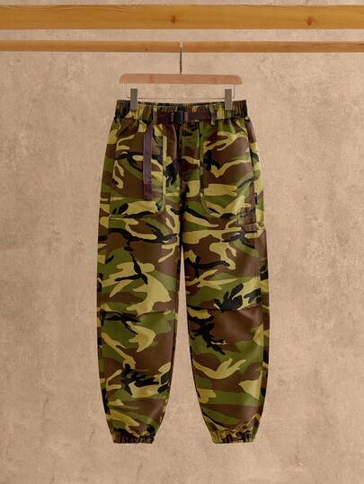 Manfinity NXTstreet Men's Casual Camouflage Print Tapered Pants Camo Cargo Pants Men Men Camo Cargos Camo Pants Baggy Camo Pants Baggy Camo Pants Men Men Cargos, Fall