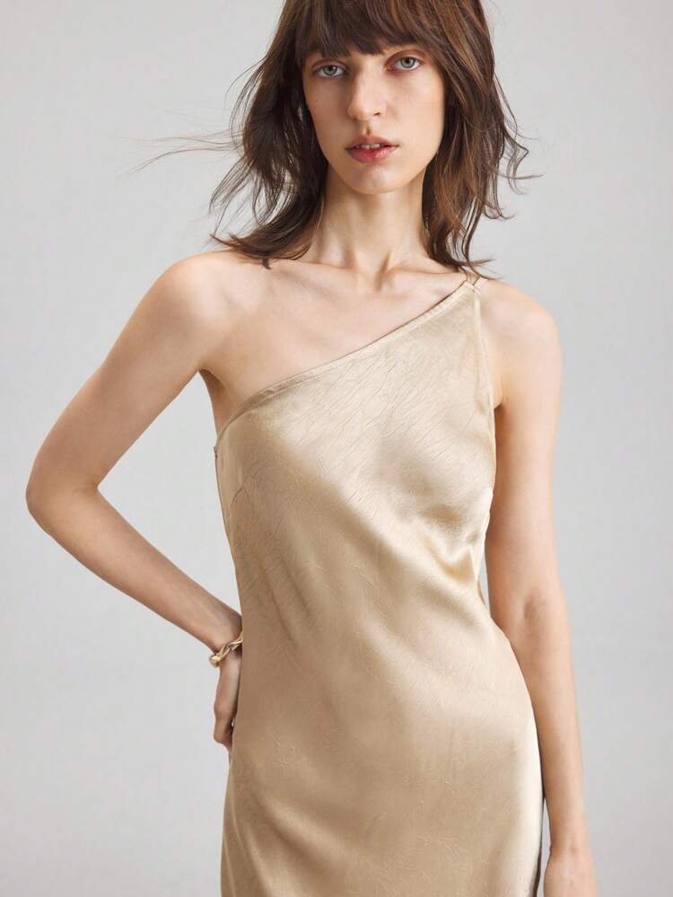 2025 Summer Women's Sexy Backless One-Shoulder Dress, Suitable For 4th Of July, Pride, Vacation, Beach, Birthday Party, Teacher Outfit, Holiday Event, Tea Party, Party Dress