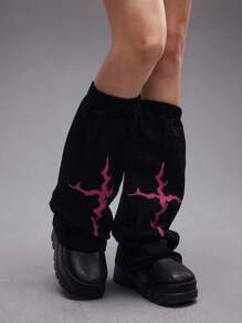 ROMWE Grunge Punk Calentadores de piernas elegantes, cómodos y transpirables para damas, de estilo casual y dulce