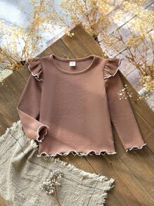 Emery Rose Kids Emery Rose Kids Kleine Mädchen Pullover mit Rundhalsausschnitt, einfarbig, weich gestrickt, langärmlig, perfekt für Lässig, Alltag & Schule im Herbst und Winter