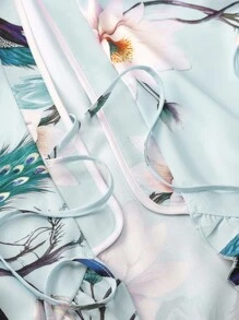 Irokai 1件女士日式传统印花和服浴衣