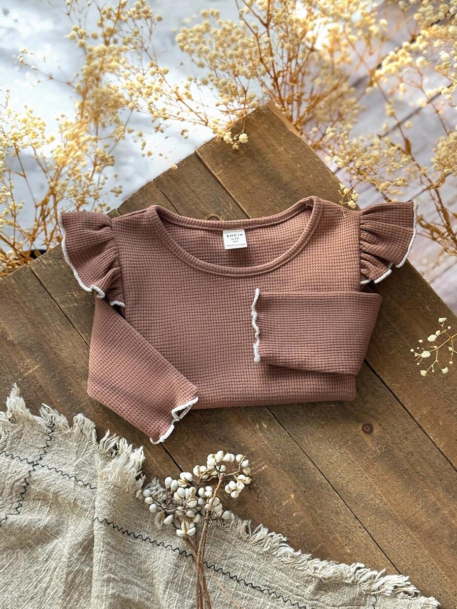 Emery Rose Kids Emery Rose Kids Kleine Mädchen Pullover mit Rundhalsausschnitt, einfarbig, weich gestrickt, langärmlig, perfekt für Lässig, Alltag & Schule im Herbst und Winter