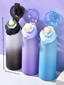 SHEIN 700ML Tritan 运动水瓶 - 含 7 种口味胶囊，防漏香味瓶，适合健身房/旅行/户外 - 彩色 - 查看 4