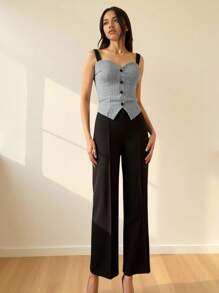 Firerie Women Two Pieces Outfits, Modest - Black and White - View 8