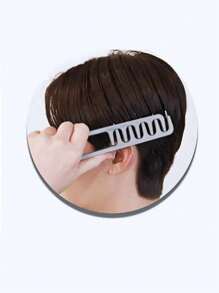 SHEIN 1PC Volumizing Wide-Tooth Comb For Men & Women – Fluffy Hair Styling Comb With Textured Grip, Detangling & Styling Tool For All Hair Types – Thick, Curly, Wavy & Natural Hair – ABS Plastic Lightweight Comb For Home & Travel Use – Hair Care Essential - Multicolor - View 6
