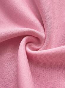 Manfinity EMRG Men's Pink Sweatpants With Bear Rhinestone Decor , Teddy Bear Sweatpants - Pink - View 4