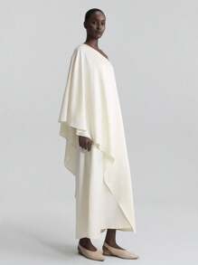 Ontre 女士长裙，优雅纯色不对称领长裙，女士春夏装，优雅连衣裙，舒适休闲连衣裙，沙滩/度假装，波西米亚风格，度假装，适合夏季音乐节，西式风格，优质面料，舒适 - 杏色 - 查看 7