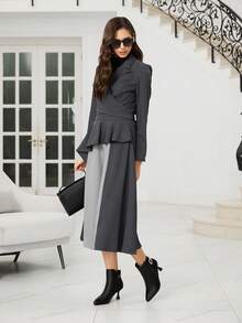 Sleekvia Bottes cheville noires de base pour femmes pour le trajet domicile-travail