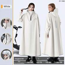 SHEIN 新品畅销：男女通用时尚雨衣 - 长款全身、轻便、防水防风、加大码可选 | 连帽、加厚、多功能、透气、可打包，适合旅行、骑行、徒步旅行和户外活动 - 彩色 - 查看 8
