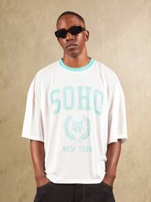 SUMWON Mesh Jersey Basketball Jersey Sportswear Streetwear Boxy Fit Summer Collection Oversized Tee Active Wear Training Apparel New York Print