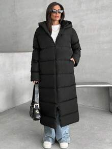 Women Hooded Long Padded Winter Coat
