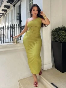 NegzBox 2 件优雅套装：不对称领口镂空抽绳衬衫和迷你裙