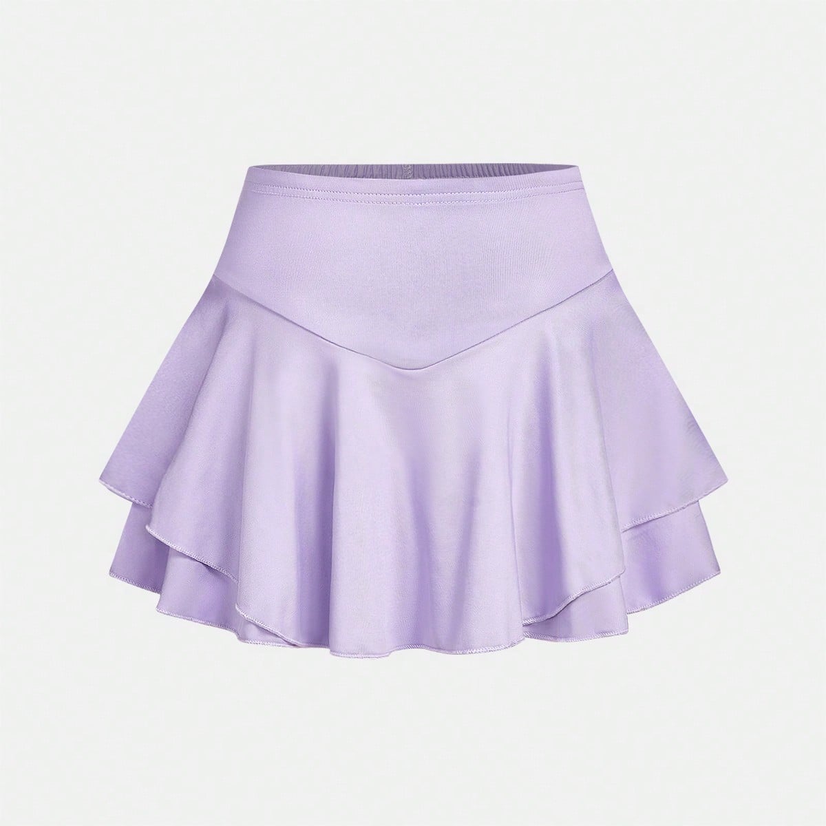 Falda mini de unicolor de moda casual para niñas preadolescentes