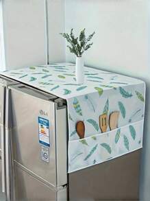 SHEIN 1pc Multifunctional Refrigerator Dust Cover With Pocket, 23.62in * 70.86in/21.65in * 51.18in, Suitable For Double Door And Single Door Refrigerators, Oil/Water Resistant, Modern Decorative Fabric Storage, Suitable For Home And Kitchen, Various Patterns, PET Material, Top Protector For Appliances | Decorative Storage | (Pattern Comes With The Machine) Refrigerator Cover Cloth Dust Cover Refrigerator Storage Bag Waterproof And Dustproof Household Single And Double Door Refrigerator Cover - Multicolor - View 1