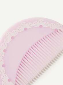 Cozy Pixies 2pcs Baby Newborn Care Tool Set, Pink Rabbit Pattern Pastoral Style Brush & Comb - Pink - View 11