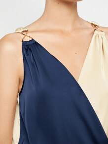 BizChic Áo sơ mi nữ mùa xuân/hè mới, màu trơn, phối họa tiết kim loại, kiểu dáng hiện đại, thanh lịch, phù hợp cho đi làm hàng ngày, phong cách retro thập niên 90, Giáng sinh, Năm mới, Ngày Valentine, tiệc tùng, đi biển, tốt nghiệp, lễ hội, ngày lễ, thích hợp cho khách dự đám cưới, chủ nhà, hẹn hò, tiệc tùng, hòa nhạc, bữa trưa, sân bay, nhiều dịp khác nhau. - Xanh đậm - Xem 5