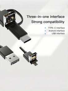 高清防水三合一手机电脑内窥镜连接器汽车工业管道汽修空调内窥镜 - 黑色 - 查看 6
