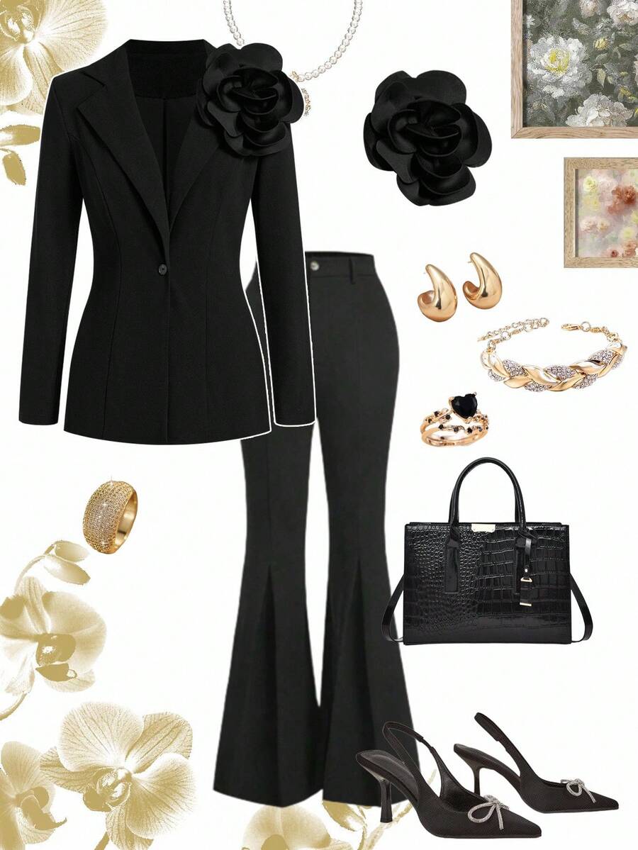 Short Elegant Black Cotton Jacket - Shelly
