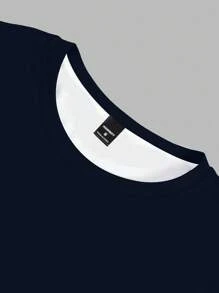 Manfinity Homme 男士夏季字母印花圆领短袖休闲T恤