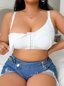 Moonlight&Mama 1 件大码蕾丝拼布前开式哺乳文胸