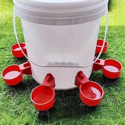 自动饮水机 - 优质 PP 自停式家禽饮水机 - 易于安装，适用于家禽、鸭子和鸟类（带钻）