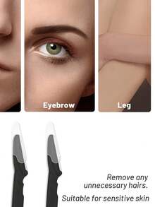 Tondeuse à sourcils avec lame en acier inoxydable et outil de mise en forme des sourcils, épilateur facial pour femmes, kit de toilettage