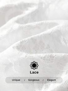 Ontre 2025新款蕾丝绑带裙，白色，适合春夏季，休闲，时尚，商务休闲，通勤，机场 - 白色 - 查看 10