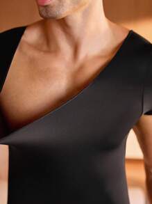 SHEIN Men's Plain Crew Neck Shapewear Bodysuit