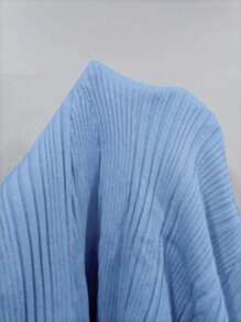 Franclia Women's Short Sleeve Half Cardigan Long Knitted Dress Knitted Sweater Clothes For University