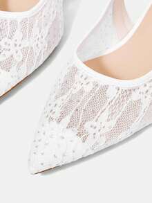 CUCCOO HITCHD Women's Fashion Elegant Solid Color Lace Flat Shoes