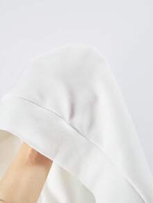 SHEIN Explorewe 男童字母印花圆领长袖运动衫和裤子套装，休闲装 - 白色 - 查看 9