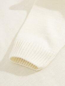 EURMUSE Men Rib Knit Crew Neck High Quality Regular Sweater - Beige - View 6