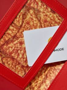 Doritos X SHEIN 1 件 PU 皮革玉米片印花护照夹，可放置护照、登机牌，包含 2 个卡槽，适合男士、女士、青少年、旅行 - 紅色 - 查看 6