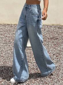 Livesso Women's Loose Casual Straight Leg Jeans, New Autumn Collection