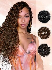 Boho Braids 1 件装水波纹钩针真人发接发棕色无结预分离羽毛真人发 14-20 英寸 - S30 - 查看 7