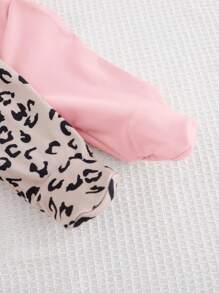 Cozy Pixies Set da 2 pezzi di tutina e pantaloni in maglia con stampa leopardata, manica lunga e collo rotondo, per neonata