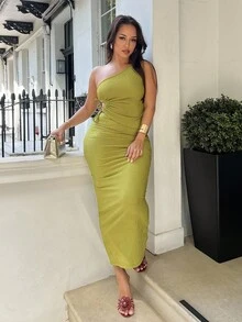 NegzBox 2 件优雅套装：不对称领口镂空抽绳衬衫和迷你裙