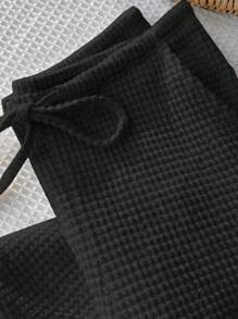 Comfortcana 女士夏季纯色休闲裤 - 黑色 - 查看 6