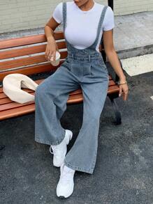 DAZY 女士和女孩休闲街头风格牛仔工装裤和连体裤