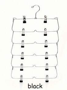 1pc Multi-Layer Hanger Skirt Rack With 12 Clips Space Saving Clothing Storage Rack Hanger Wardrobe Folding Pants And Skirt Hanger