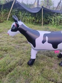 1/2 件大型充气奶牛充气农场动物模型，生日派对装饰充气动物礼物，适用于农场、生日、室内、户外派对道具、玩具和用品 - 牛 - 查看 6