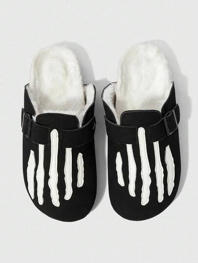 Fairycore Women's Gothic Punk Rock Hollow Out Mule Slip On Loafers, Mary Jane Flats, Soft Sole Outdoor Slippers