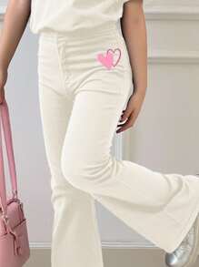 SHEIN 2 pezzi/set, top a maniche corte e pantaloni casual minimalisti con collo rotondo, adatti per l'estate, per ragazze giovani