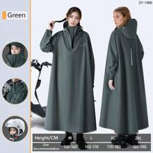 SHEIN 新品畅销：男女通用时尚雨衣 - 长款全身、轻便、防水防风、加大码可选 | 连帽、加厚、多功能、透气、可打包，适合旅行、骑行、徒步旅行和户外活动 - 彩色 - 查看 7