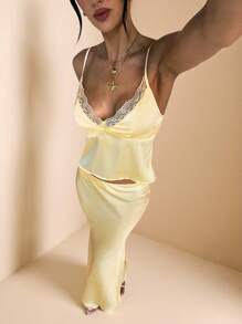 SHEIN BAE Women Two Pieces Outfits For Daily Wear - Yellow - View 1