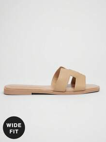 SHUZIA 女式宽松舒适日常夏季度假休闲平底凉鞋 - 米色 - 查看 7